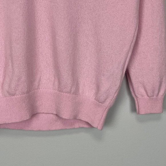 J Crew Womens Pink Cashmere Relaxed V Neck Sweater Heathered Peony size XXS - Picture 4 of 12